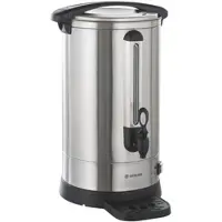 GastroHero Kaffeebereiter 18,2 Liter I Edelstahl Perkolator 121 Tassen Kapazität, Edelstahlfilter, Überhitzungsschutz, Zapfhahn & Wasserauffangschale