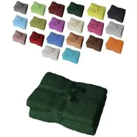 EXKLUSIV HEIMTEXTIL 4 x Duschtuch 500 g/m2 70 x 140 cm Dunkelgrün
