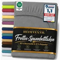 EXKLUSIV HEIMTEXTIL Frottee Spannbettlaken Rundumgummizug Marke 70 x 140 cm Anthrazit 80% Baumwolle 20% Polyester Öko - Tex Zertifiziert Bed-Sheet
