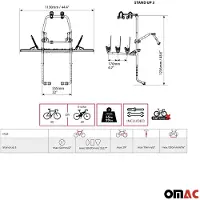 Menabo Fahrradträger Heckklappe 000063500000 Anhängerkupplung Fahrzeugheck Aluminium 12.7kg