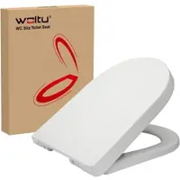 Woltu Toilettendeckel WC-Sitz mit Absenkautomatik für Familie