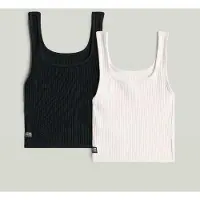 G-Star Crop-Top "KIDS, NORDIC TOP SL 2-PACK G" Packung, 2 in gerippter Struktur, Slim Fit