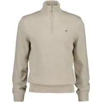 Gant Sweater "Strickpullover CLASSIC COTTON HALF ZIP 1er Pack", Herren, Gr. 4XL, beige, Sweatshirts Sweater