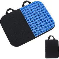 Benza Ibenzoa Gelsitzkissen, tragbar & faltbar – druckentlastende Gelkern‑Unterstützung, flexible verstellbare Form für ergonomischen Sitzkomfort bei Reisen & Homeoffice, inkl. Tragetasche