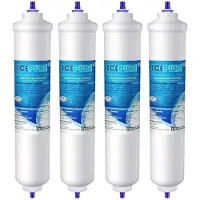 Icepure Wasserfilter Kühlschrank Inline-Filter 4 Stück Kompatibel mit Samsung DA29-10105J, WSF-100, EF9603, LG, Haier