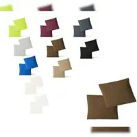 EXKLUSIV HEIMTEXTIL Kissenhülle Kissenbezug Doppelpack mit Reißverschluss hochwertige Jersey Qualität Schokobraun 40 x 40 cm