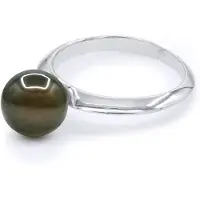 ATELIERS SAINT GERMAIN Armreif-Ring, echte Tahiti-Zuchtperle, rund, 8–9 mm – Weißgold