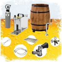 Ich-zapfe BARRIQUE-Zapfanlage, Bierzapfanlage mobile Bierbar, Rollbar Komplett Set, Zapfkopf:KeyKeg