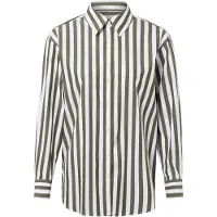 Gant für Damen. 4300681 Grünes gestreiftes Hemd Rel Classic (38), Lässig, Baumwolle, Langarm