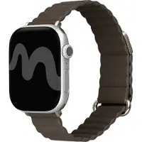 IMoshion Magnetisches Kunstlederarmband für Apple Watch | 44/45/46/49 mm - Dunkelbraun