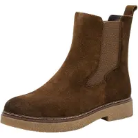 Tamaris Damen flache Stiefelette Leder Wechselsohle 8-85316-47, Größe:40 EU, Farbe:Braun