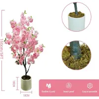 StarTech.com Künstlicher Kirschblütenbaum - 150 cm A im Topf - Realistisch - Seidenblüten - Für Innen, Zuhause/Büro - Tiefrosa