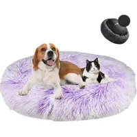 Sonstiges Hundebett Donut Plüsch Waschbar Weich Gradient-Purple Ø40cm