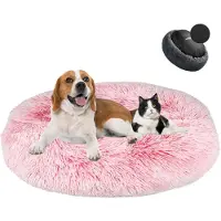 Sonstiges Hundebett Donut Plüsch Waschbar Weich Gradient-Pink Ø40cm