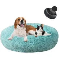 Sonstiges Hundebett Donut Plüsch Waschbar Weich für Hunde & Katzen Emerald Green Ø110cm