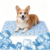 Sonstiges Kühlmatte für Hunde und Katzen, selbstkühlend, ungiftig, waschbar, 50x70cm, Blau