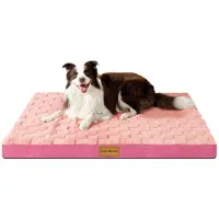 Sonstiges Orthopädisches Hundebett 122x76cm Rosa mit 9cm Schaumstoff für große Hunde