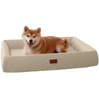 Emme Orthopädisches Hundebett Ergonomisches Hundesofa 89x67cm Khaki