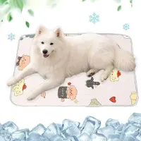 Sonstiges Kühlmatte Hund 60x45cm Selbstkühlend Waschbar Grau Tiermuster