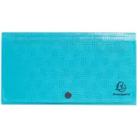 Exacompta 55399E 5x Kleine Fächermappe 14x17 cm, 7 Fächer aus Recycling-PP, Kollektion Pop'N Co - Cyan