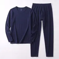 Gaubert Herren Thermo-Unterwäsche Set , Größe XXL – mit Merinowolle Navy
