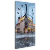 Tulup Wanduhr aus Glas – 30x60 cm - Glasbild - Glasuhr - Gehärtetes Glas -Krakau Polen