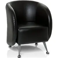 Hjh OFFICE ST. LUCIA | 1-Sitzer - Loungesessel Schwarz