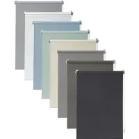 Deco4Me Seitenzugrollo Klemmfix ohne Bohren – blickdicht und lichtdurchlässig – Stahlgrau, 60 x 160 cm