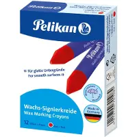 Pelikan Wachs-Signierkreide 772, rot, Durchmesser: 12 mm geeignet für glatte Untergründe wie Glas, Porzella