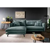 Freiraum Polsterecke >Launce< verstellbare Armlehnen, Zier-Wendekissen, Ocean - 255x94x180cm (BxHxT)