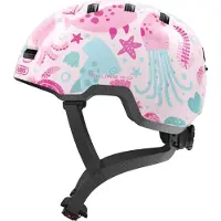ABUS Kinderhelm Skurb Kid - robuster Fahrradhelm im Skater-Look mit Platz für einen Zopf und vielfältigen Designs - für Mädchen und Jungen - rose sea, Größe S