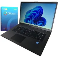 HP Laptop 17,3 Zoll, Intel N4500, 16 GB RAM, 256 GB SSD, Windows 11 Pro, Softmaker Office