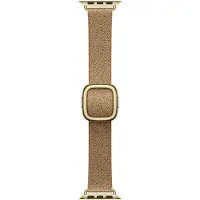 Apple 42 mm Armband mit moderner Schließe S, Ersatzarmband, Kamelbraun