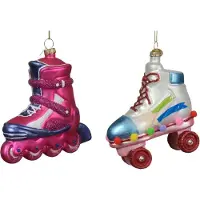 Décoris Schuh Glas l9,7b3,8h11,2 cm a2 Weihnachten (mix)