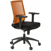 Hjh OFFICE PORTO BASE - Profi Bürostuhl Schwarz / Orange