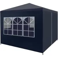 Markenlos Partyzelt Wasserdicht - UV-Schutz - 3 x 3 Meter - Blau