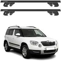 Menabo Dachträger Grundtäger für Skoda Yeti / Yeti Outdoor 2009-2017 Alu Schwarz 2x