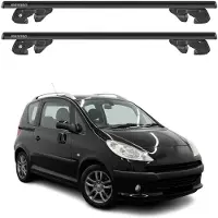 Menabo Dachträger Grundtäger für Peugeot 1007 2004-2009 Aluminium 90kg Schwarz 2tlg