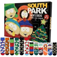 Dripio Adventskalender mit 12 Paar South Park Socken, Gr. 40-45