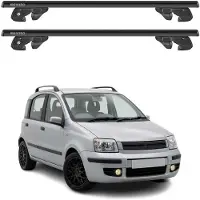 Menabo Dachträger Grundtäger für Fiat Panda II 2003-2012 Alu 90kg Schwarz 2tlg