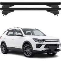 Menabo Dachträger für KGM Korando 2024-2026 Abschließbar Aluminium Schwarz 2 tlg
