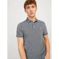 Jack & Jones Polo Shirt Kurzarm Uni Hemd JJEPAULOS Pique Baumwolle Größe: L