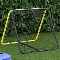 Markenlos Fußball-Rebounder für das Training – Beidseitig verwendbare Rückprallwand aus pulverbeschichtetem Stahl – Zusammenklappbar und höhenverstellbar
