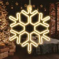 Salcar 60 cm LED Schneeflocke Deko, 300 LEDs, Innen & Außen Fensterlicht, hängende Weihnachtsdeko, Fenster Deko, Weihnachtsbeleuchtung Garten Party