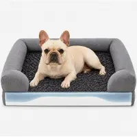 Sonstiges Orthopädisches Hundebett 78x58x16 cm mit Memory-Schaum & Stützschaum, wasserdicht, abnehmbarer Bezug