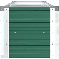 vidaXL Hochbeet Verzinkter Stahl Gemüsebeet Blumenkasten Pflanzkasten für Garten Terrasse Balkon und Hof Rechteckig Wetterfest Frostbeständig Grün 160 x 40 x 45 cm