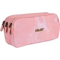 Milan Federmäppchen mit 3 Reißverschlüssen, Serie Lava, Rosa
