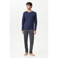 Mey Anzug lang Serie Luminous Stripes Yacht Blue | Größe XL