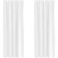 vidaXL Verdunkelungs-Vorhänge mit Ringen 2 pcs Reinweiß 245 x 140 cm