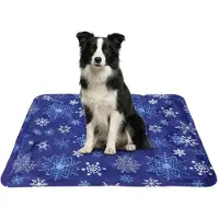Sonstiges Kühlmatte Hund selbstkühlend L 90 x 60 cm blau Schneeflocke Taffeta PVC
